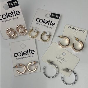 Colette and ONE Silver and Gold Hoop Earrings Set